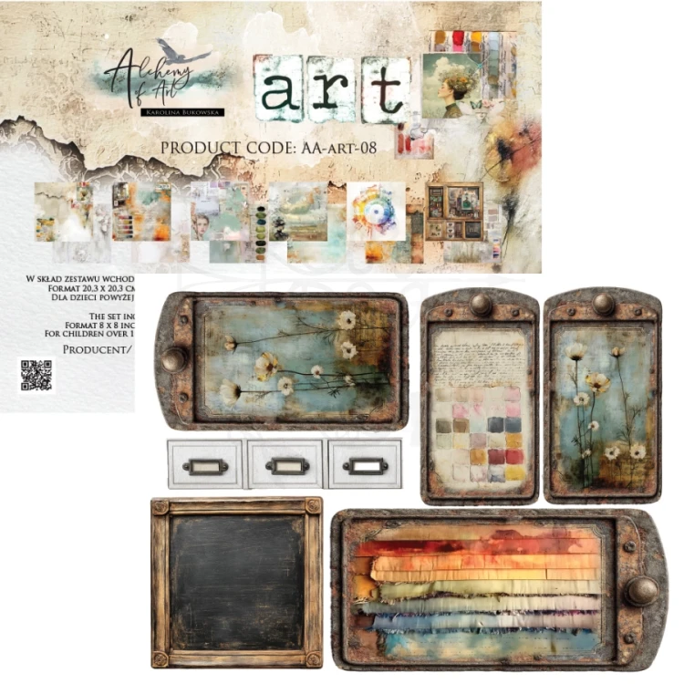Zestaw papierów do scrapbookingu 20x20 Art -AA-ART-08 Alchemy of Art