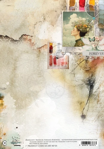 Papier ryżowy do decoupage A4 Art - Tło - Forever AA-ART-RP-01 Alchemy of Art