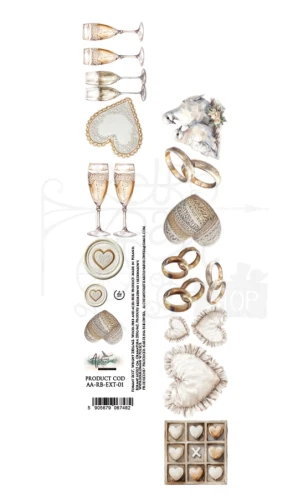 Pasek 5x30 dodatki do samodzielnego wycięcia Romantic Boho - Ślub AA-RB-EXT-01 Alchemy of Art