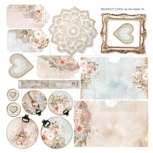 Materiał Fabric 30x30 Romantic Boho - Elementy AA-RB-FABRIC-01 Alchemy of Art