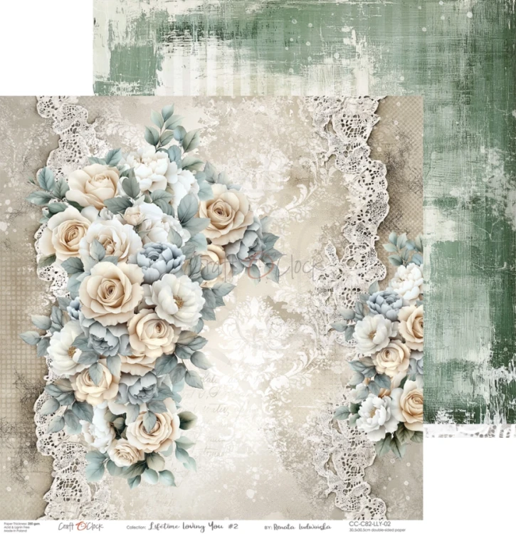 Zestaw papierów do scrapbookingu 30x30 Lifetime Loving You CC-C82-LLY-00 Craft O'Clock