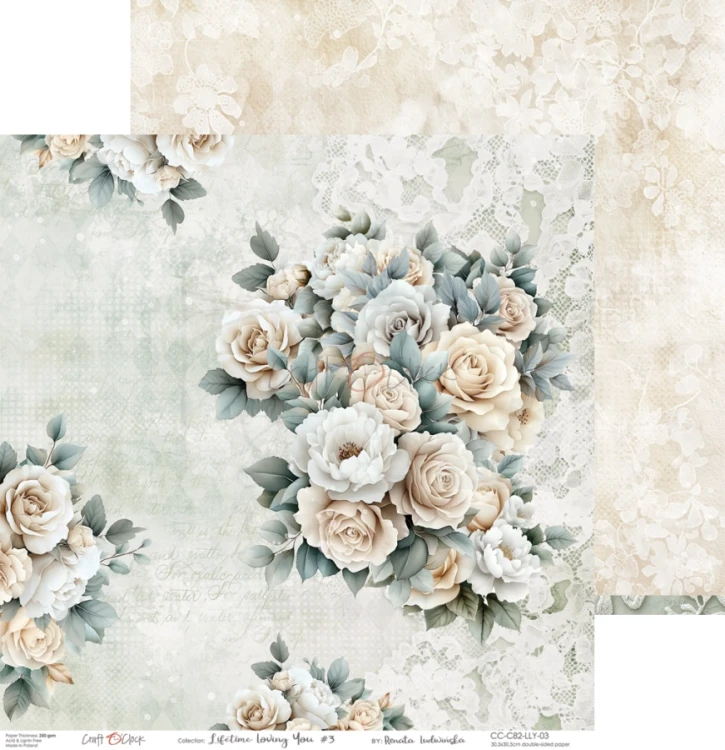 Zestaw papierów do scrapbookingu 30x30 Lifetime Loving You CC-C82-LLY-00 Craft O'Clock