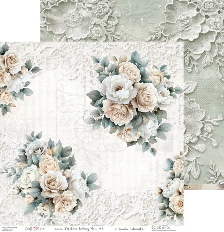 Zestaw papierów do scrapbookingu 30x30 Lifetime Loving You CC-C82-LLY-00 Craft O'Clock