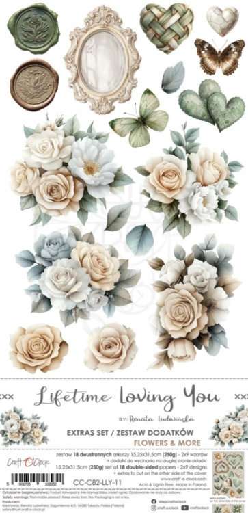Zestaw dodatków 15x30 Lifetime Loving You - Flowers &amp; More CC-C82-LLY-11 Craft O'Clock