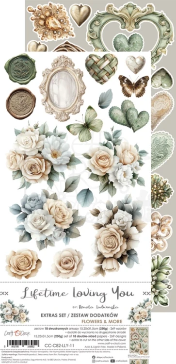 Zestaw dodatków 15x30 Lifetime Loving You - Flowers &amp; More CC-C82-LLY-11 Craft O'Clock