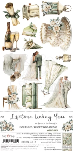 Zestaw dodatków 15x30 Lifetime Loving You - Wedding CC-C82-LLY-12 Craft O'Clock