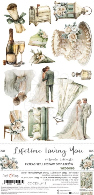 Zestaw dodatków 15x30 Lifetime Loving You - Wedding CC-C82-LLY-12 Craft O'Clock