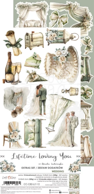 Zestaw dodatków 15x30 Lifetime Loving You - Wedding CC-C82-LLY-12 Craft O'Clock