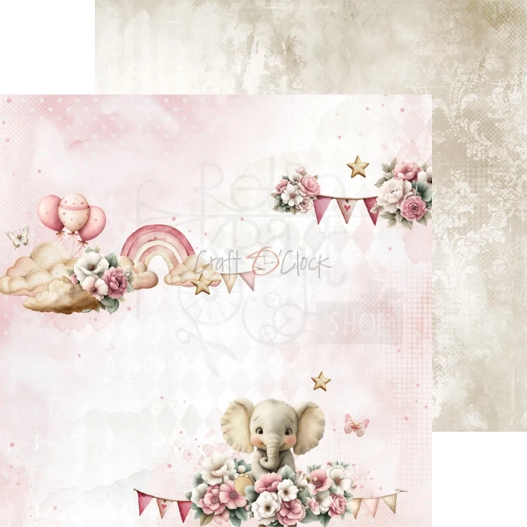Zestaw papierów do scrapbookingu 20x20 Babygirl Universe CC-C83-BGU-07 Craft O'Clock