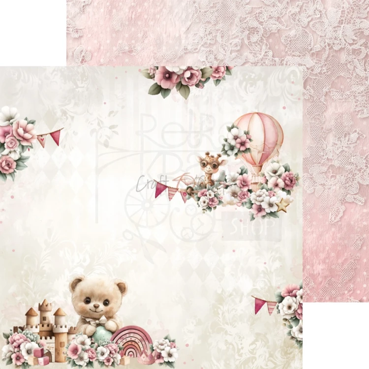 Zestaw papierów do scrapbookingu 20x20 Babygirl Universe CC-C83-BGU-07 Craft O'Clock