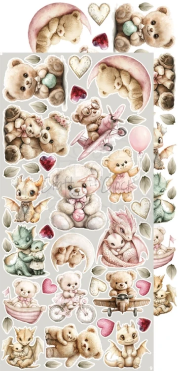 Zestaw dodatków 15x30 Babygirl Universe - Flowers &amp; More CC-C83-BGU-11 Craft O'Clock