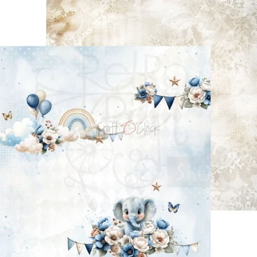 Zestaw papierów do scrapbookingu 20x20 Babyboy Universe CC-C84-BBU-07 Craft O'Clock