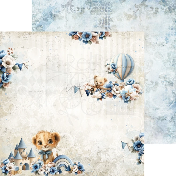 Zestaw papierów do scrapbookingu 20x20 Babyboy Universe CC-C84-BBU-07 Craft O'Clock