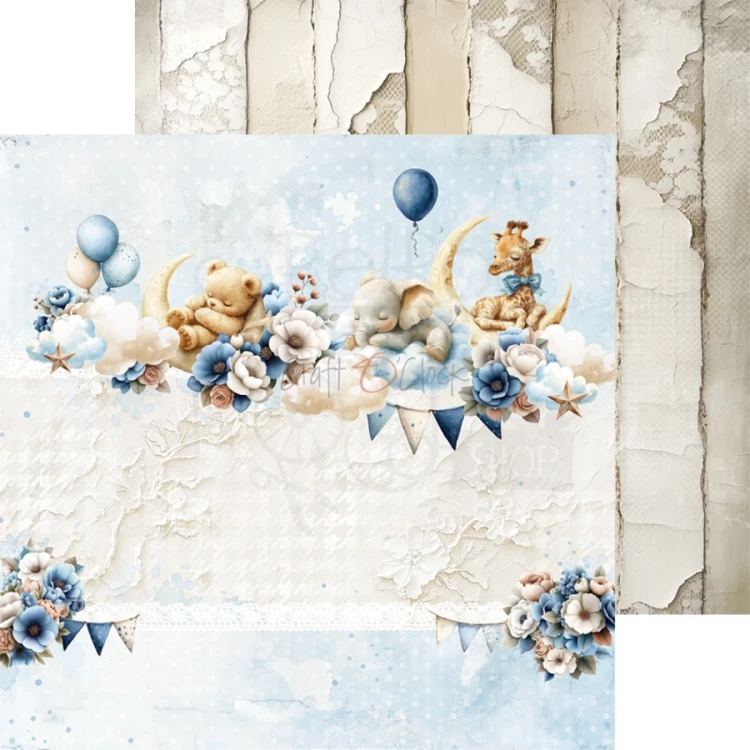 Zestaw papierów do scrapbookingu 20x20 Babyboy Universe CC-C84-BBU-07 Craft O'Clock