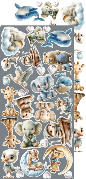 Zestaw dodatków 15x30 Babyboy Universe - Flowers &amp; More CC-C84-BBU-11 Craft O'Clock