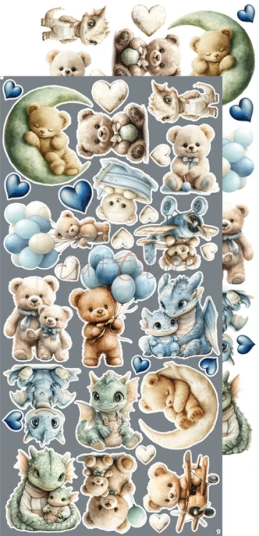 Zestaw dodatków 15x30 Babyboy Universe - Flowers &amp; More CC-C84-BBU-11 Craft O'Clock