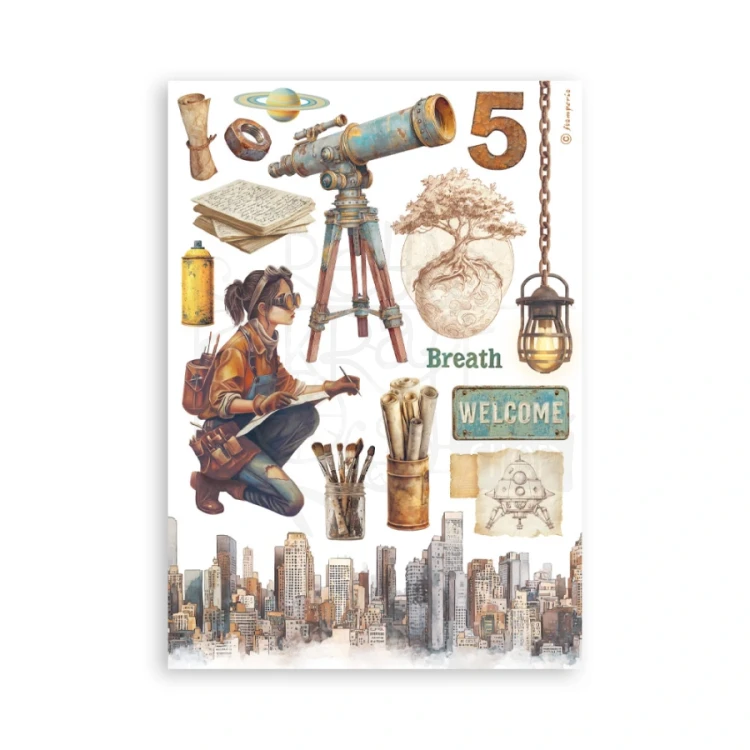 Papier washi A5 A New Beginning SBW31 Stamperia