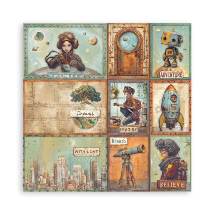 Zestaw papierów jednostronnych do scrapbookingu 20x20 A New Beginning 22 arkusze SBBSXB23 Stamperia