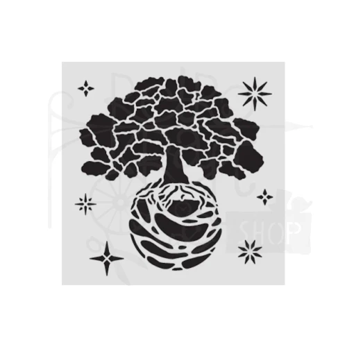 Szablon maska 12x12cm A New Beginning Drzewo życia KSTDS72 Stamperia