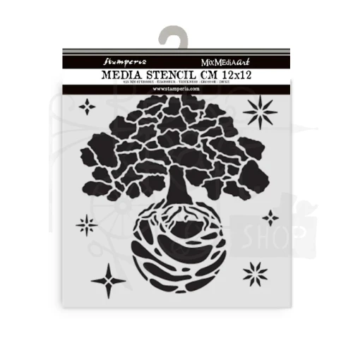 Szablon maska 12x12cm A New Beginning Drzewo życia KSTDS72 Stamperia