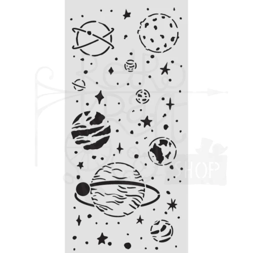 Szablon maska 12x25cm A New Beginning Planetarium KSTDL156 Stamperia