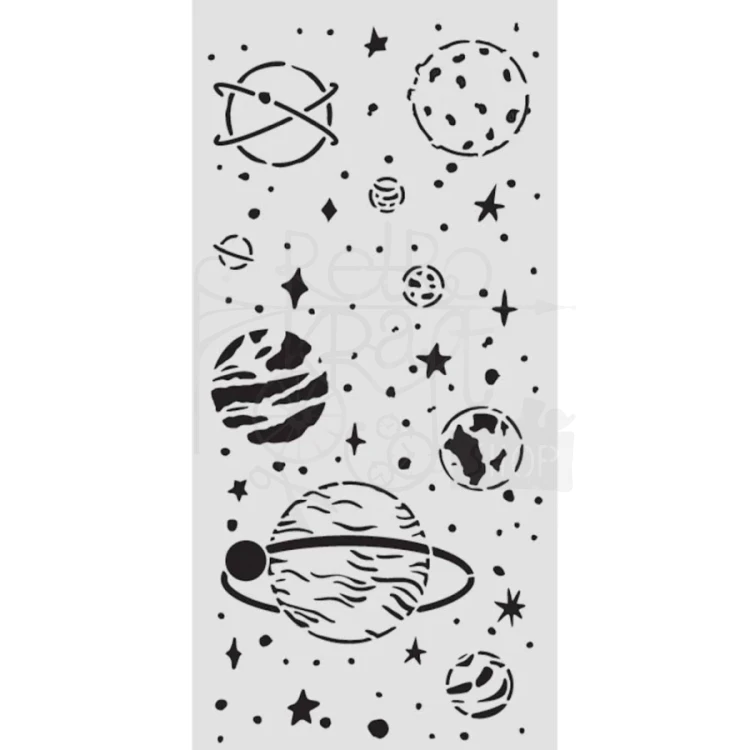 Szablon maska 12x25cm A New Beginning Planetarium KSTDL156 Stamperia