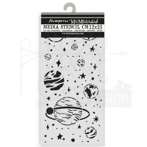 Szablon maska 12x25cm A New Beginning Planetarium KSTDL156 Stamperia