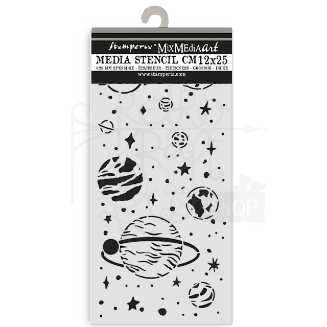 Szablon maska 12x25cm A New Beginning Planetarium KSTDL156 Stamperia