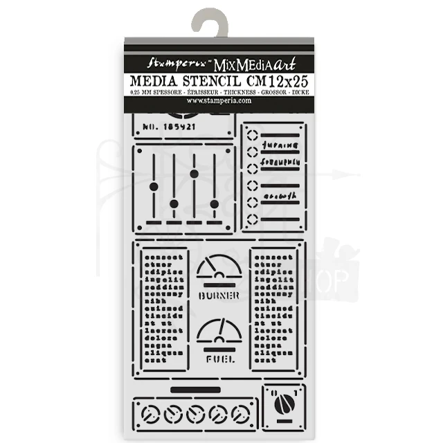 Szablon maska 12x25cm A New Beginning Panel KSTDL155 Stamperia