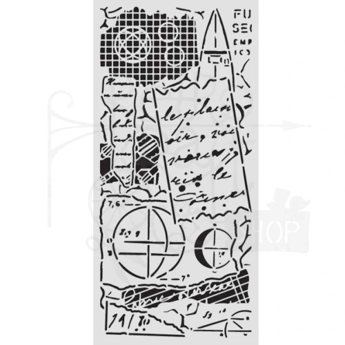 Szablon maska 12x25cm A New Beginning Notki KSTDL154 Stamperia