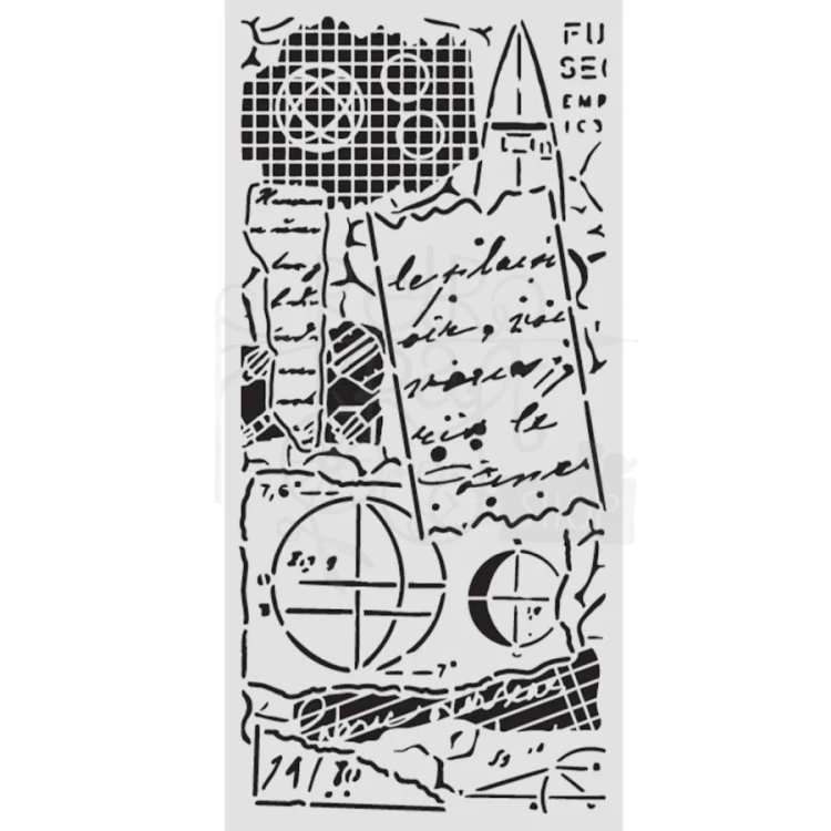 Szablon maska 12x25cm A New Beginning Notki KSTDL154 Stamperia