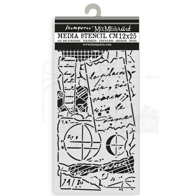 Szablon maska 12x25cm A New Beginning Notki KSTDL154 Stamperia