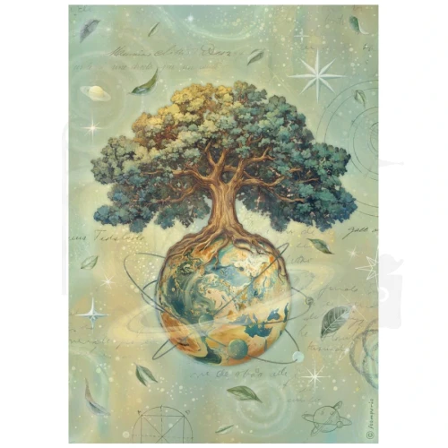 Papier ryżowy do decoupage A4 A New Beginning Drzewo życia DFSA41110 Stamperia