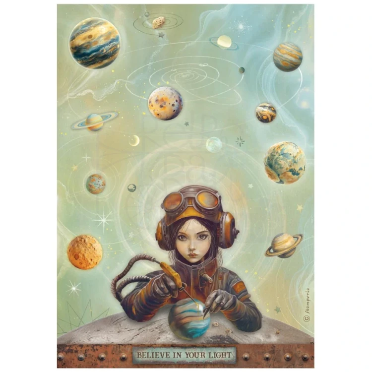 Papier ryżowy do decoupage A4 A New Beginning Twoje światło DFSA41107 Stamperia
