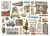 Ozdoby kształty tekturowe Die Cuts Art of Travelling 37 szt DFLDC131 Stamperia