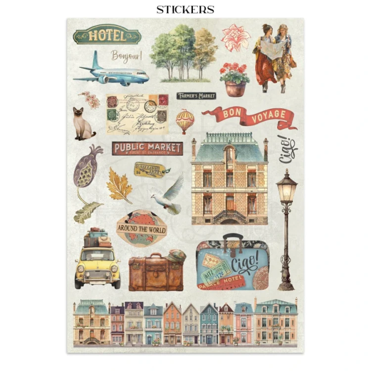 Junk Journal Art of Travelling 16 kart SBJK18 Stamperia