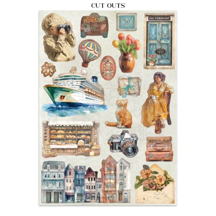 Junk Journal Art of Travelling 16 kart SBJK18 Stamperia