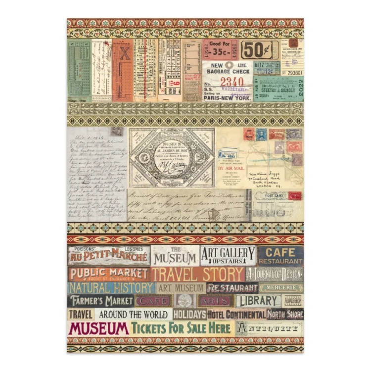 Junk Journal Art of Travelling 16 kart SBJK18 Stamperia