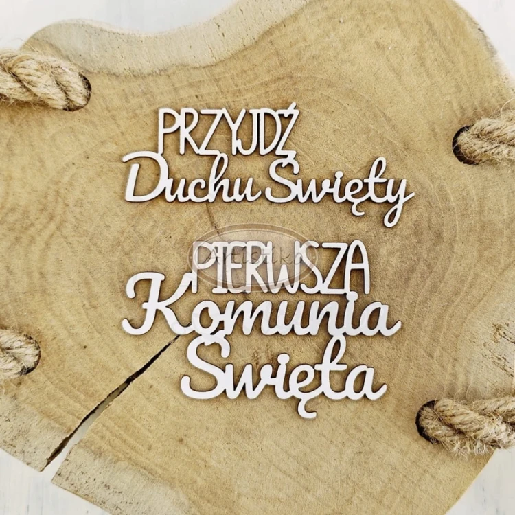 Tekturka napisy Przyjdź Duchu Święty Pierwsza Komunia Święta 1 Artistiko