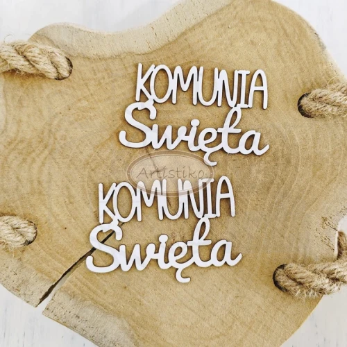 Tekturka napisy Komunia Święta 1 Artistiko