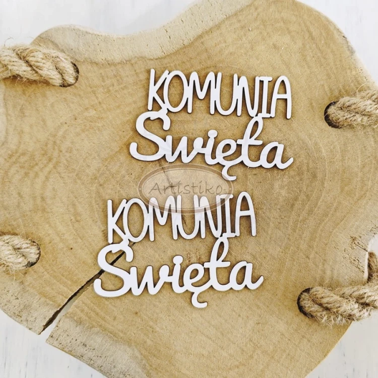 Tekturka napisy Komunia Święta 1 Artistiko