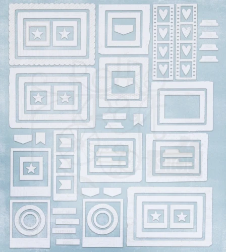 Ozdoby papierowe ramki Irresistible Die-cut Frames 72 elementy VBI-34295 49 and Market