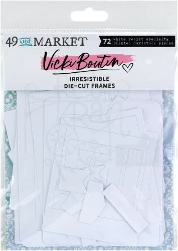 Ozdoby papierowe ramki Irresistible Die-cut Frames 72 elementy VBI-34295 49 and Market