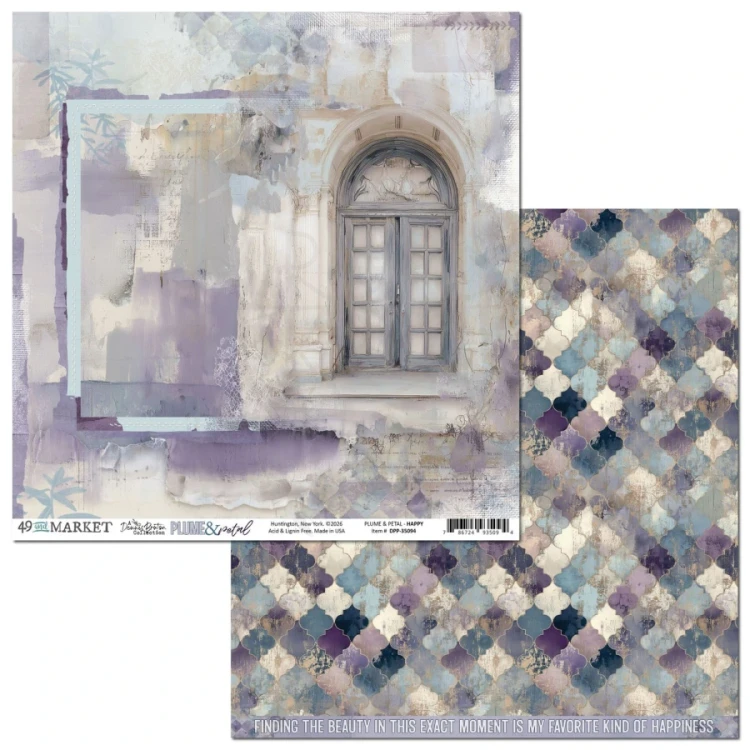 Zestaw papierów do scrapbookingu 30x30 Plume and Petal 8 arkuszy DPP-35056 49 and Market