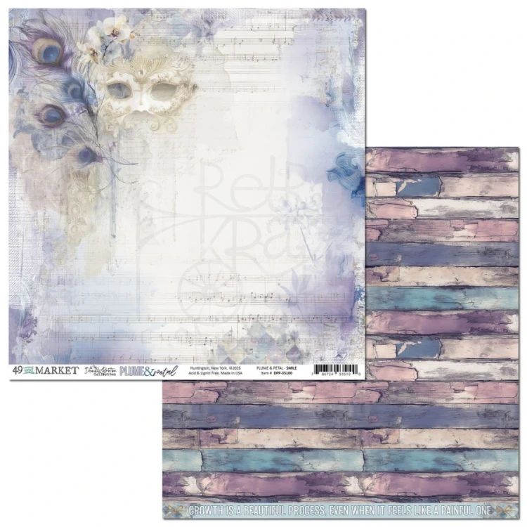 Zestaw papierów do scrapbookingu 30x30 Plume and Petal 8 arkuszy DPP-35056 49 and Market