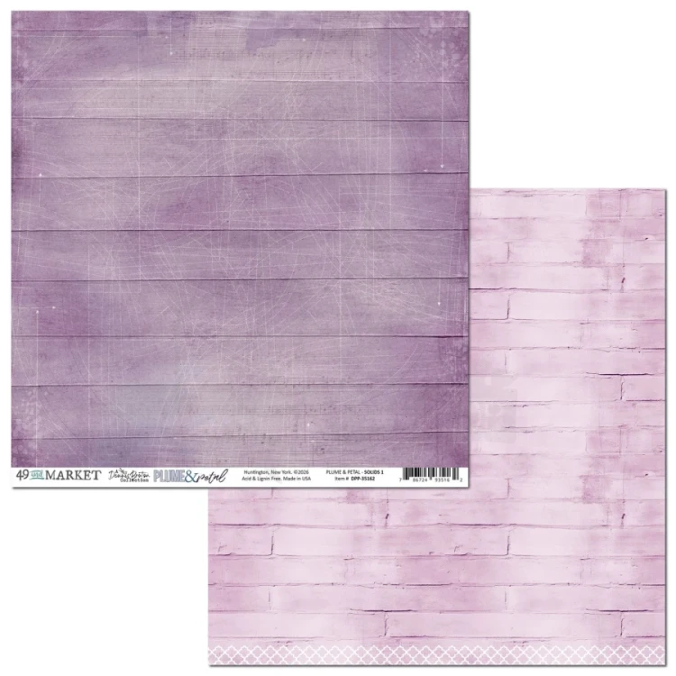 Zestaw papierów do scrapbookingu 30x30 Plume and Petal Solids 8 arkuszy DPP-35063 49 and Market