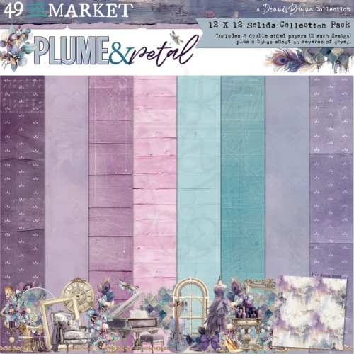 Zestaw papierów do scrapbookingu 30x30 Plume and Petal Solids 8 arkuszy DPP-35063 49 and Market