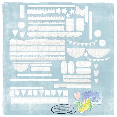 Ozdoby papierowe die-cuts Irresistible Artful Borders by Vicky Boutin 58 szt VBI-34288 49 and Market