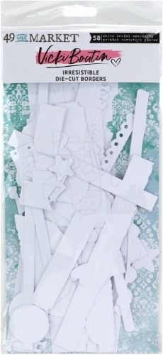 Ozdoby papierowe die-cuts Irresistible Artful Borders by Vicky Boutin 58 szt VBI-34288 49 and Market