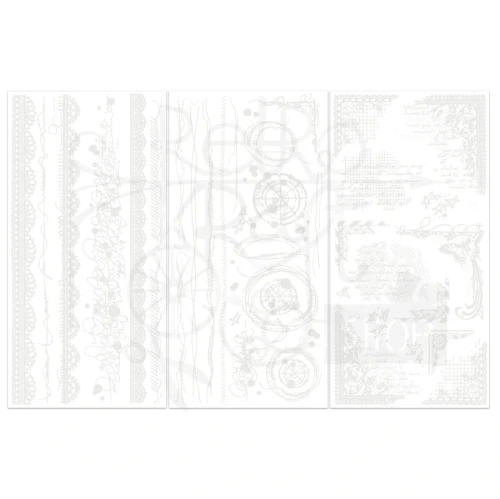 Rub-on transfer 15x30 Irresistible Artful Edges by Vicky Boutin 3 arkusze VBI-34257 49 and Market